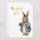 ウサギのピーターありがとう サンキューカード (正面/裏面)