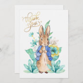 ウサギのピーターありがとう サンキューカード (正面/裏面)