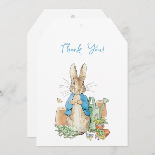 ウサギのピーターありがとう サンキューカード (正面/裏面)