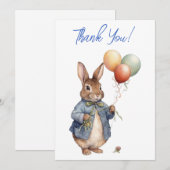 ウサギのピーターありがとう サンキューカード (正面/裏面)