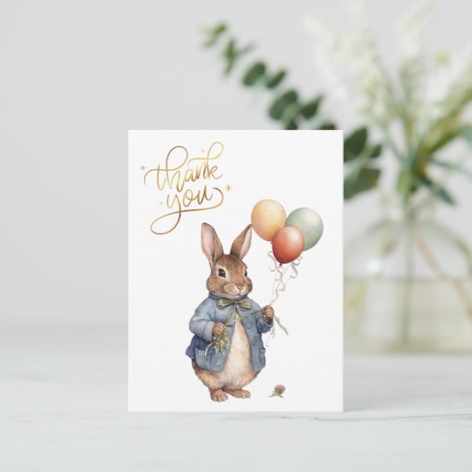 ウサギのピーターありがとう ポストカード (スタンド正面)