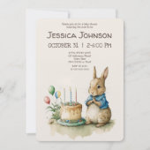 ウサギのピーターのベビーシャワー招待状 招待状 (正面)