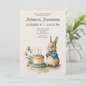 ウサギのピーターのベビーシャワー招待状 招待状 (スタンド正面)