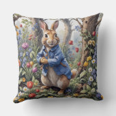 ウサギのピーターは森を魅了した クッション (裏面)