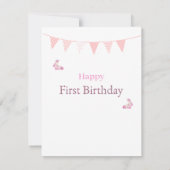 ウサギのピーター最初の誕生日の挨拶 (裏面)