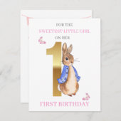 ウサギのピーター最初の誕生日の挨拶 (正面/裏面)