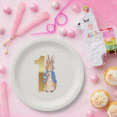 ウサギのピーター最初の誕生日 ペーパープレート (パーティー)