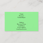 ウサギのフクロウの森林創造物の託児所のベビーシッター 名刺 (裏面)