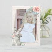 ウサギのフレーム写真招待状 招待状 (スタンド正面)