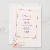 ウサギのフレーム写真招待状 招待状 (裏面)