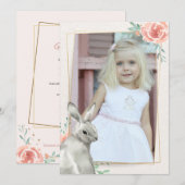 ウサギのフレーム写真招待状 招待状 (正面/裏面)