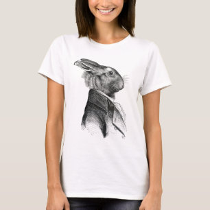 ウサギのポートレートのプロフィール Tシャツ