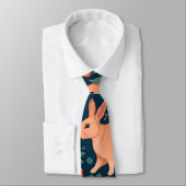 ウサギのモザイクカラフルパタパーソナライズされたーン ネクタイ (タイ)