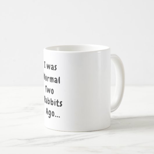 ウサギのユーモアのコーヒーマグ コーヒーマグカップ (正面右)