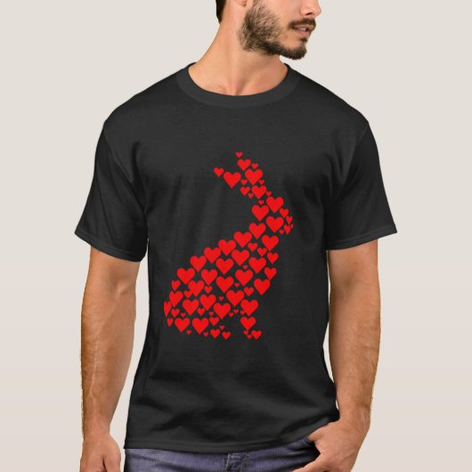 ウサギのラブ・バニーズ - ウサギ Tシャツ (正面)