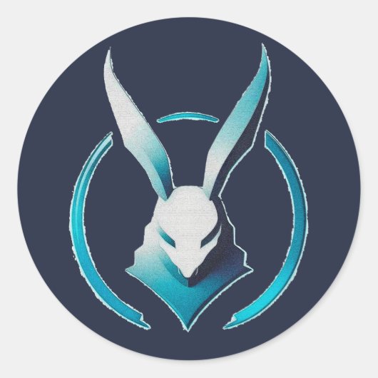 ウサギのロゴ ラウンドシール (正面)