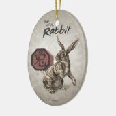 ウサギの中国のな(占星術の)十二宮図の芸術の年 セラミックオーナメント (左)