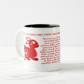 ウサギの中国のな(占星術の)十二宮図年 ツートーンマグカップ (正面左)