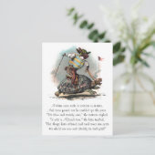 ウサギの乗馬のカメの競争 ポストカード (スタンド正面)