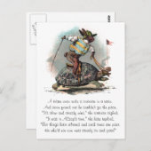 ウサギの乗馬のカメの競争 ポストカード (正面/裏面)