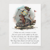 ウサギの乗馬のカメの競争 ポストカード (正面)