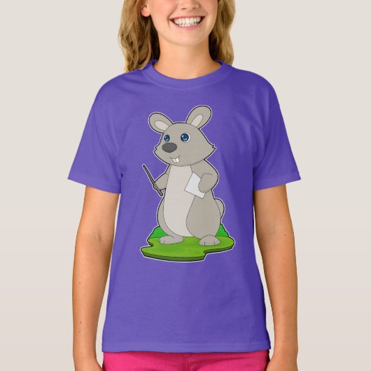 ウサギの先生ノート Tシャツ (正面)