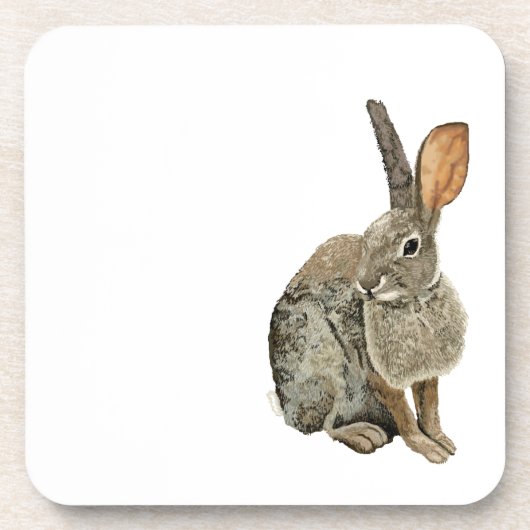 ウサギの光沢のあるコルクに支えられるコースター コースター (正面)