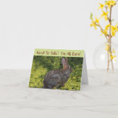 「ウサギの写真/話す必要がある、私は耳だ！」 カード (黄色い花)