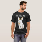 ウサギの動物を非難するバニーおもしろいシャツ Tシャツ (正面フル)