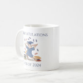 ウサギの卒業祝いマグカップ かわいい コーヒーマグカップ (正面左)
