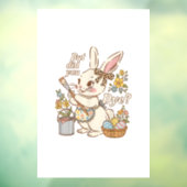 ウサギの卵 でもあなたは面白く染めた? かわいいイースターうさぎ ウィンドウサイン (シート3)