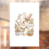 ウサギの卵 でもあなたは面白く染めた? かわいいイースターうさぎ ウィンドウサイン (シート2)