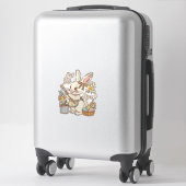 ウサギの卵 でもあなたは面白く染めた？かわいいイースターうさぎ シール (スーツケース)