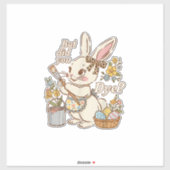 ウサギの卵 でもあなたは面白く染めた？かわいいイースターうさぎ シール (シート)
