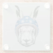 ウサギの向こう見ず ガラスコースター (裏面)