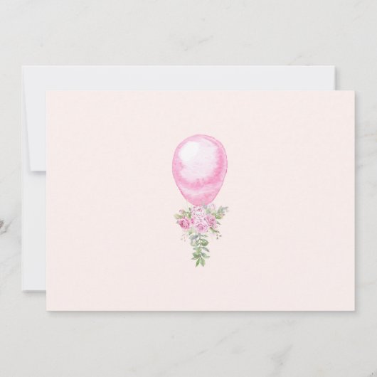 ウサギの女の子のシャワー 招待状を郵便で 招待状 (裏面)