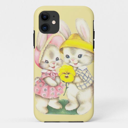 ウサギの女の子+男の子 Case-Mate iPhoneケース (裏面)