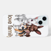 ウサギの家族 Case-Mate iPhoneケース (裏面 (横))