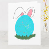 ウサギの小道をホップダウン！ カード (黄色い花)