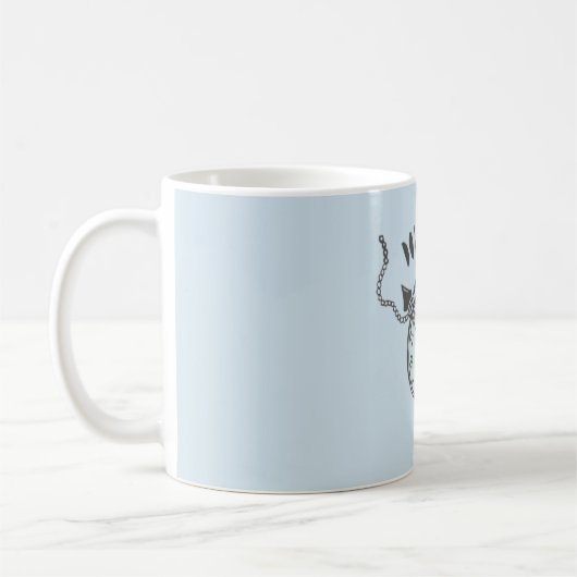 ウサギの巣穴のマグの下 コーヒーマグカップ (左)