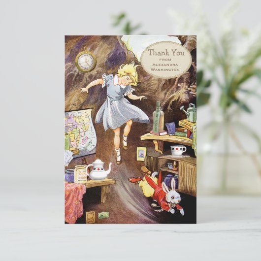 ウサギの巣穴の下でブライダルシャワーありがとう サンキューカード (スタンド正面)