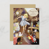 ウサギの巣穴の下でブライダルシャワーありがとう サンキューカード (正面/裏面)