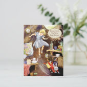 ウサギの巣穴の下で本のベビーシャワーを持って来て下さい 招待状 (スタンド正面)