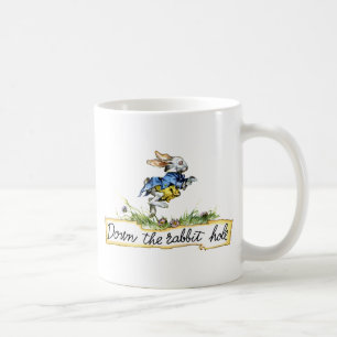 ウサギの巣穴の下 コーヒーマグカップ