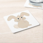 ウサギの年2023 スクエアペーパーコースター (アングル)