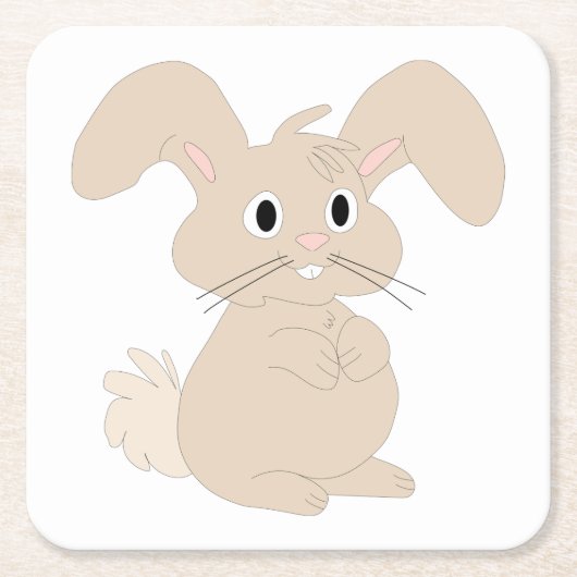 ウサギの年2023 スクエアペーパーコースター (正面)