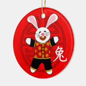 ウサギの年 セラミックオーナメント (左)