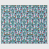 ウサギの年 – ニンジン付きイースターバニー ラッピングペーパー (フラット)