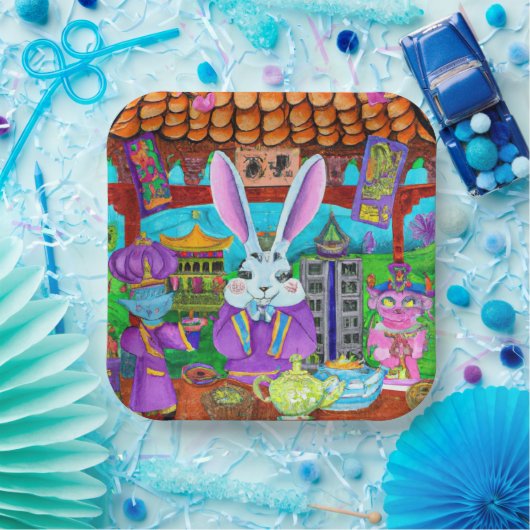 ウサギの年 ペーパープレート (パーティー)