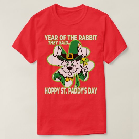 ウサギの年St paddys day Tシャツ (デザイン正面)